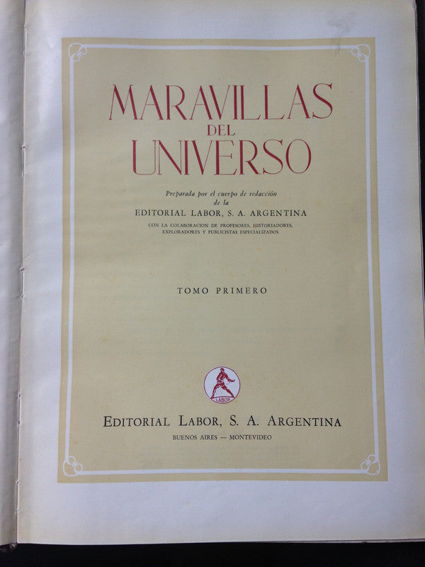 Libro usado en venta: Maravillas del universo (2 tomos); editorial Labor impreso en 1958 realizamos envios a todo el mundo.1