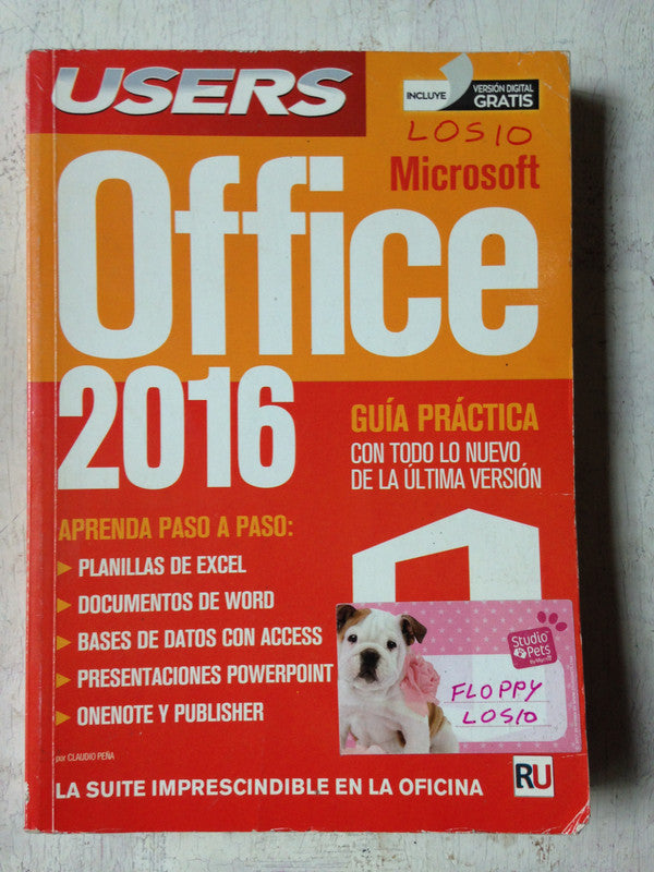 Libro usado en venta: Microsoft Office 2016 - Guia practica de Claudio Peña; editorial Fox Andina impreso en 2016 realizamos envios a todo el mundo.1