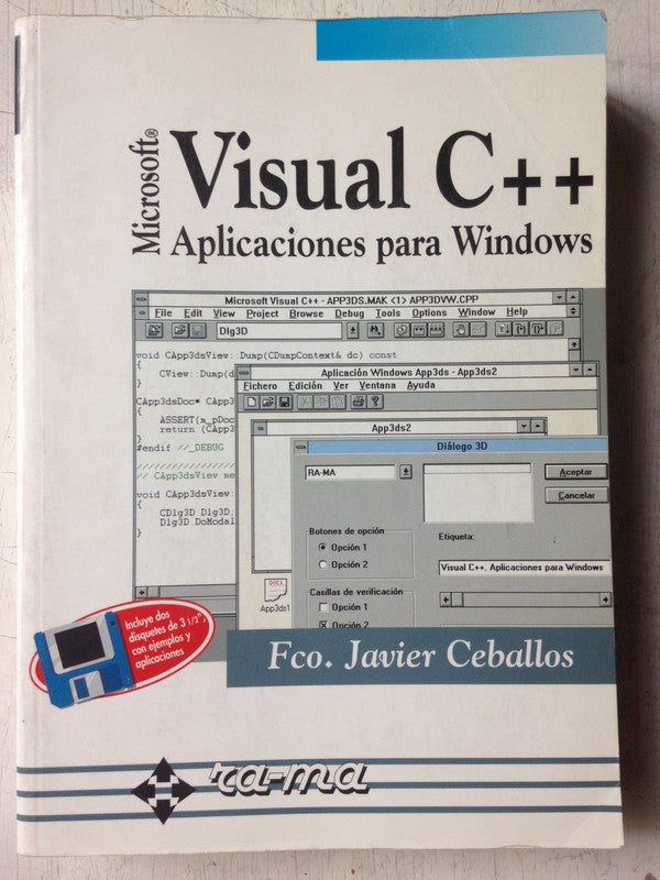 Libro usado en venta: Visual C++ Aplicaciones para Windows; editorial RA-MA impreso en 1995 realizamos envios a todo el mundo.1