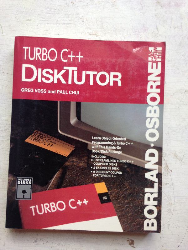 Libro usado en venta: Turbo C++ - Disktutor (No incluye Disk) de Greg Voss - Paul Chui; editorial McGraw-Hill impreso en 1990 envios a todo el mundo.1