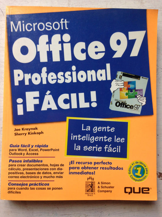 Libro usado en venta: Office 97 Professional ?Facil! de Joe Kraynak - Sherry Kinkoph; editorial Prentice-Hall impreso en 1997 envios a todo el mundo.1