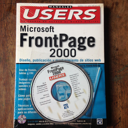 Libro usado en venta: FrontPage 2000 (Contiene CD-ROM) de Jorge Alberto Rolando; editorial Mp Ediciones realizamos envios a todo el mundo.1