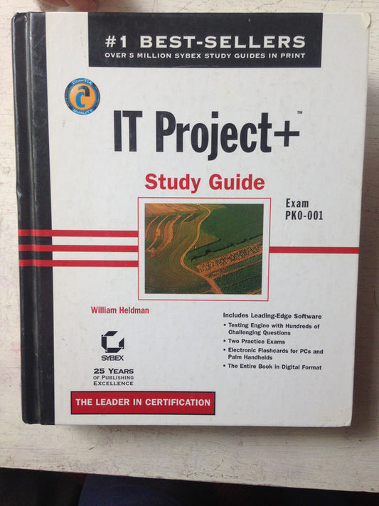Libro usado en venta: IT Project + - Study guide de William Heldman; editorial Sybex impreso en 2002.1