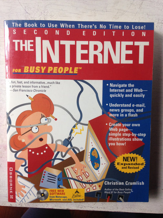 Libro usado en venta: Internet for busy people (Incluye CD-ROM) de Christian Crumlish; editorial McGraw-Hill impreso en 1997 envios a todo el mundo.1