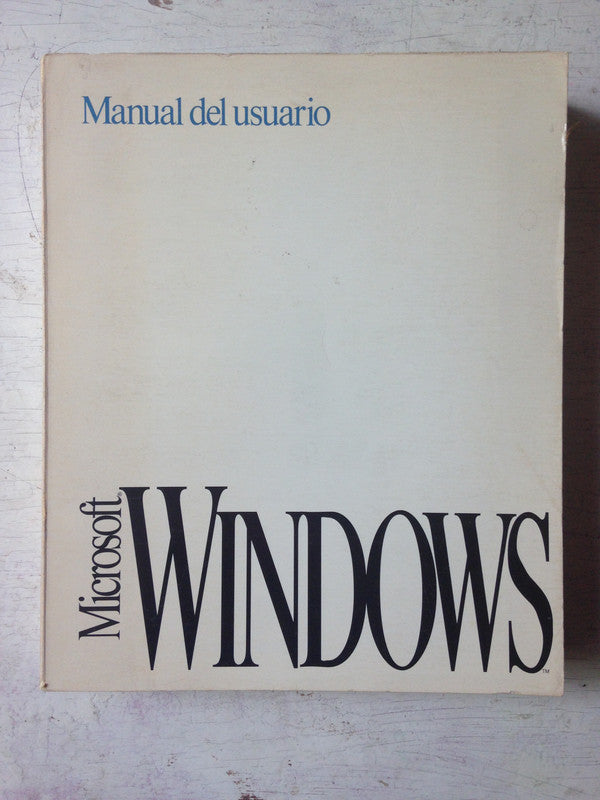 Libro usado en venta: Manual del usuario version 3 de Windows; editorial Microsoft impreso en 1992 realizamos envios a todo el mundo.1