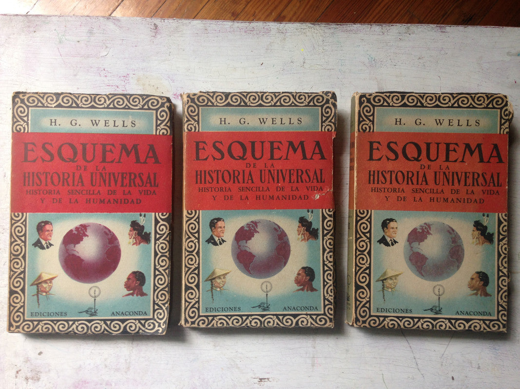 Libro usado en venta: Esquema de la historia universal de Herbert George Wells; editorial Anaconda impreso en 1952 realizamos envios a todo el mundo.1