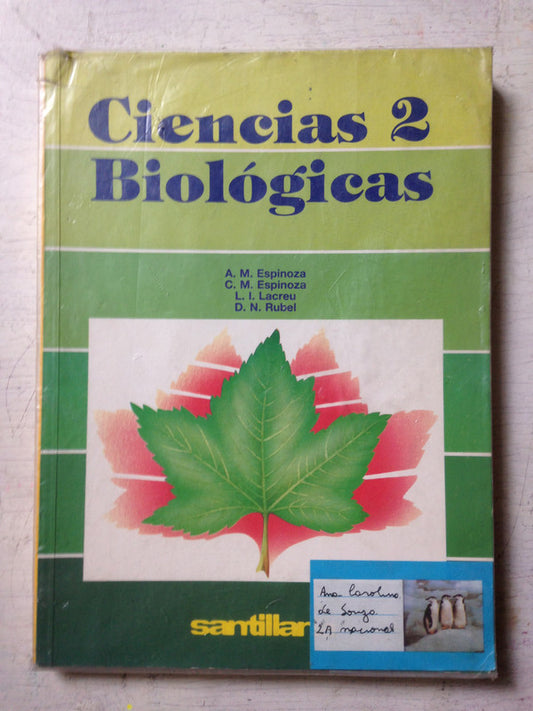 Libro usado en venta: Ciencias Biologicas 2; editorial Santillana impreso en 1989 realizamos envios a todo el mundo.1
