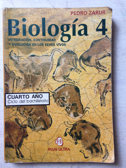 Libro usado en venta: Biologia 4 de Pedro Zarur; editorial Plus Ultra impreso en 1997 realizamos envios a todo el mundo.1