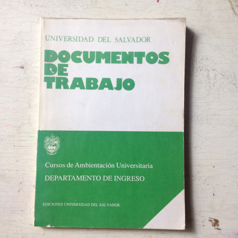 Libro usado en venta: Documentos de trabajo; editorial Universidad del Salvador impreso en 1992 realizamos envios a todo el mundo.1