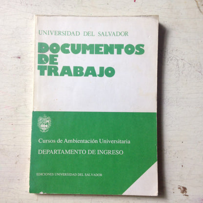 Libro usado en venta: Documentos de trabajo; editorial Universidad del Salvador impreso en 1992 realizamos envios a todo el mundo.1