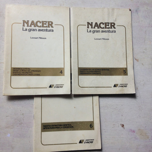 Libro usado en venta: Nacer la gran aventura - (Vol. 4-5-6) de Lenanrt Nilsson; editorial Salvat impreso en 1991 realizamos envios a todo el mundo.1