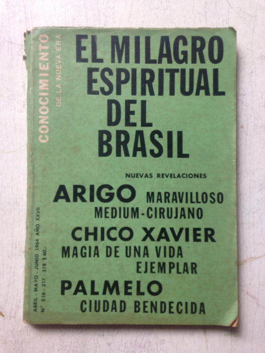 Libro usado en venta: El milagro espiritual del brasil - A?o XXVII; impreso en 1964 realizamos envios a todo el mundo.1