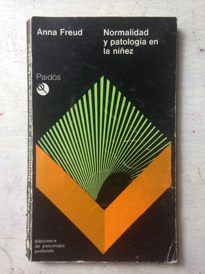 Libro usado en venta: Normalidad y patologia en la ni?ez de Anna Freud; editorial Paidos impreso en 1978 realizamos envios a todo el mundo.1