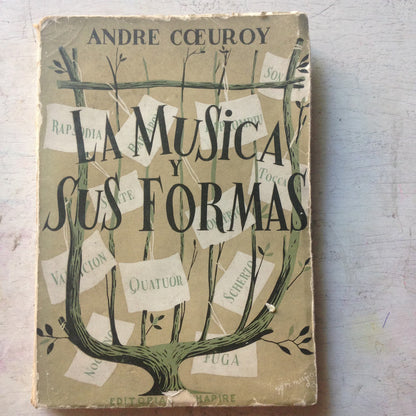 Libro usado en venta: La musica y sus formas de Andre Coeuroy; editorial Schapire impreso en 1953 realizamos envios a todo el mundo.1