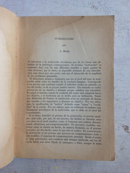 Libro usado en venta: La motivacion; editorial Proteo impreso en 1969 realizamos envios a todo el mundo.2