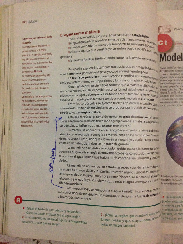 Libro usado en venta: Biologia 1 - Ense?anza media; editorial Tinta Fresca impreso en 2007 realizamos envios a todo el mundo.2