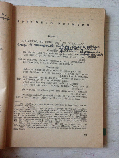 Libro usado en venta: Esquilo (Prometeo encadenado - Agamemnon de Tabare J. Freire; editorial Sintesis impreso en 1963 envios a todo el mundo.3