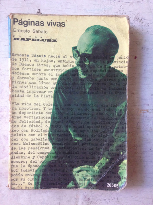 Libro usado en venta: Paginas vivas de Ernesto Sabato; editorial Kapelusz impreso en 1974 realizamos envios a todo el mundo.1