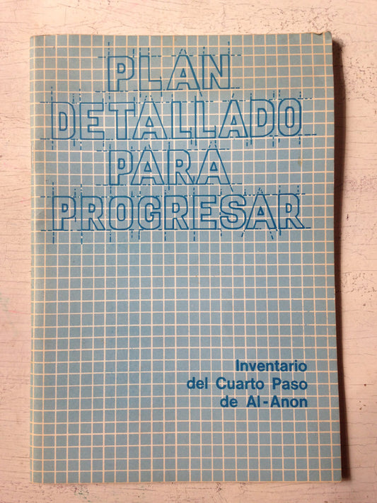 Libro usado en venta: Plan detallado para progresar; editorial Al-Anon family group impreso en 1977 realizamos envios a todo el mundo.1