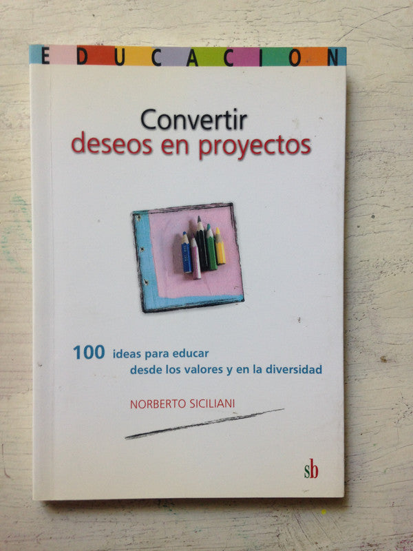Libro usado en venta: Convertir deseos en proyectos de Norberto Siciliani; editorial San Benito impreso en 2007 realizamos envios a todo el mundo.1