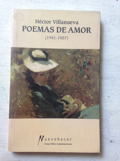 Libro usado en venta: Poemas de amor (1941-1957) de Hector Villanueva; editorial Grupo Editor Latinoamericano impreso en 1999 envios a todo el mundo.1