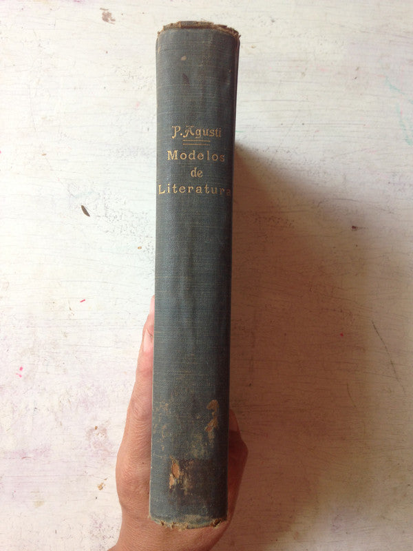 Libro usado en venta: Modelos de literatura castellana en prosa y verso de P. Vicente Agusti; editorial Eugenio Subirana impreso en 1912.3