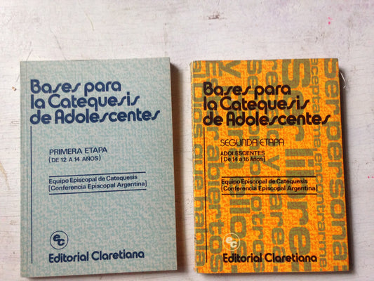 Libro usado en venta: Bases para la Catequesis de adolescentes (1? y 2? etapa); editorial Claretiana impreso en 1982 realizamos envios a todo el mundo.1
