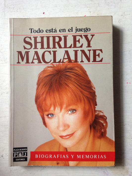 Libro usado en venta: Todo esta en el juego de Shirley MacLaine; editorial Plaza & Janes impreso en 1988 realizamos envios a todo el mundo.1