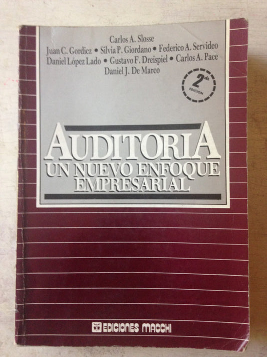 Libro usado en venta: Auditoria - Un nuevo enfoque empresarial; editorial Macchi impreso en 1991 realizamos envios a todo el mundo.1