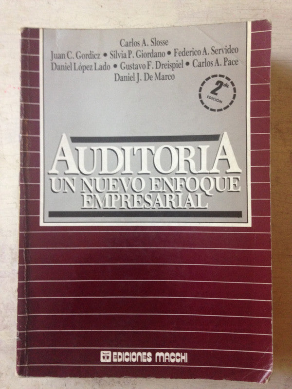 Libro usado en venta: Auditoria - Un nuevo enfoque empresarial; editorial Macchi impreso en 1991 realizamos envios a todo el mundo.1