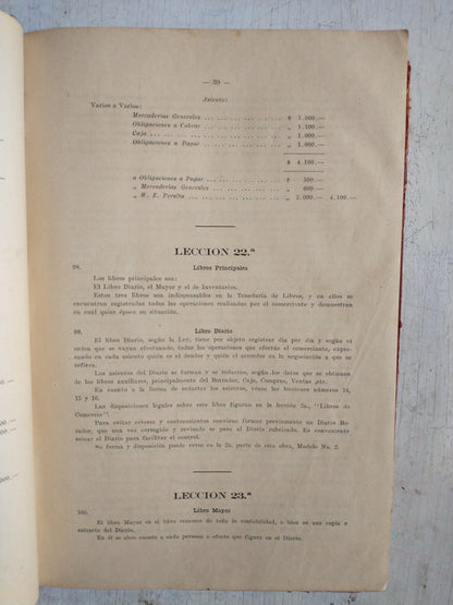 Libro usado en venta: Tratado teorico practico de Contabilidad y teneduria de libros de A. Heller; editorial Grafico Vita y Cia. impreso en 1920.3