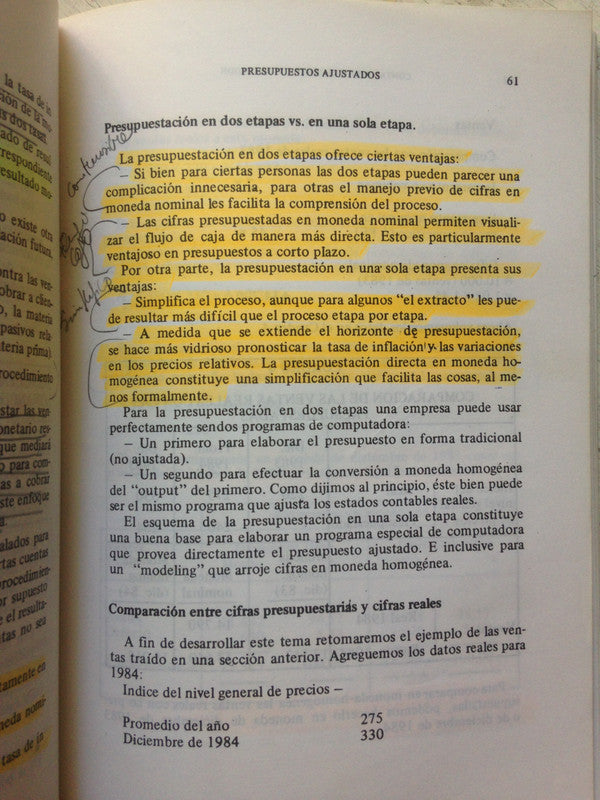 Libro usado en venta: Contabilidad gerencial e inflacion (Subrayado) de S. Lazzati - Jorge Ponte; editorial Macchi impreso en 1992.4