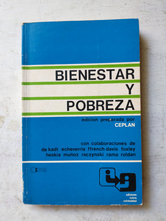 Libro usado en venta: Bienestar y pobreza; editorial Nueva Universidad realizamos envios a todo el mundo.1