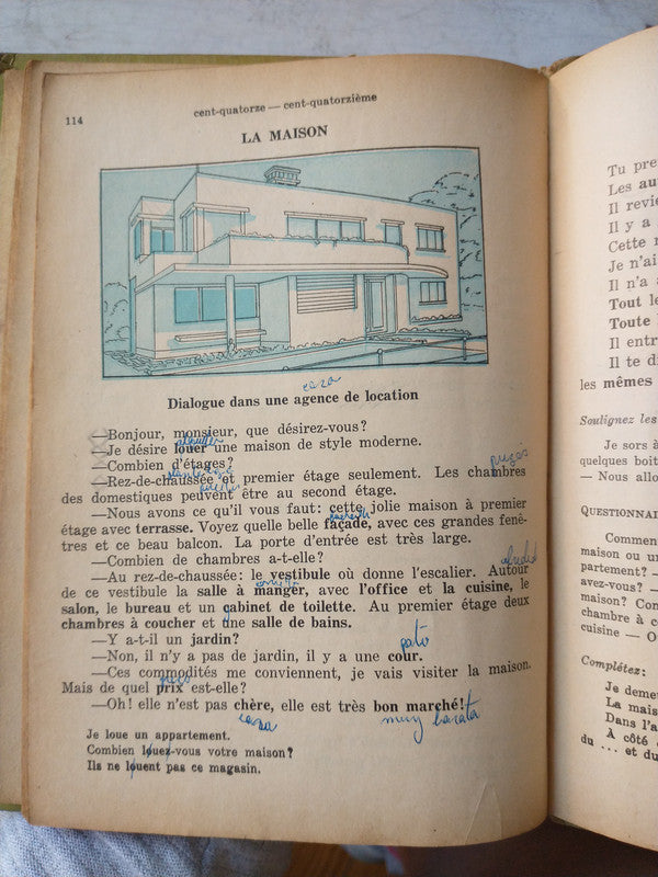 Libro usado en venta: Cours de Francais 4 de Lucienne Royer - Alice Royer; editorial Kapelusz impreso en 1955 realizamos envios a todo el mundo.4