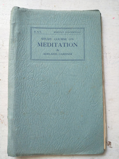 Libro usado en venta: Study course on meditation de Adelaide Gardner; realizamos envios a todo el mundo.1