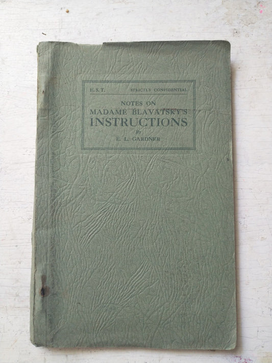 Libro usado en venta: Notes on Madame Blavatsky's instructions de E. L. Gardner; realizamos envios a todo el mundo.1