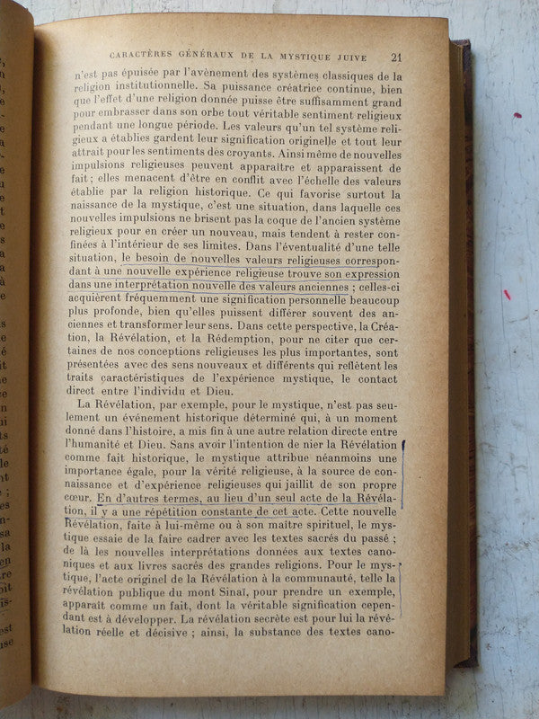 Libro usado en venta: Les grands courants de la Mystique juive de Gershom G. Scholem; editorial Payot impreso en 1950 envios a todo el mundo.3