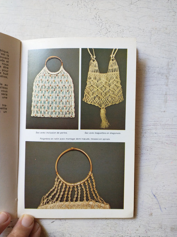 Libro usado en venta: Le macrame de Jeanine Camp; editorial Solar impreso en 1977 realizamos envios a todo el mundo.3