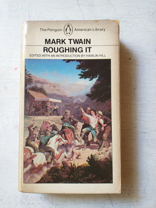Libro usado en venta: Roughing it de Mark Twain; editorial Penguin Books impreso en 1983 realizamos envios a todo el mundo.1
