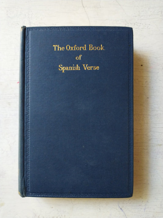 Libro usado en venta: The oxford book of spanish verse; editorial Oxford University Press impreso en 1945 realizamos envios a todo el mundo.1