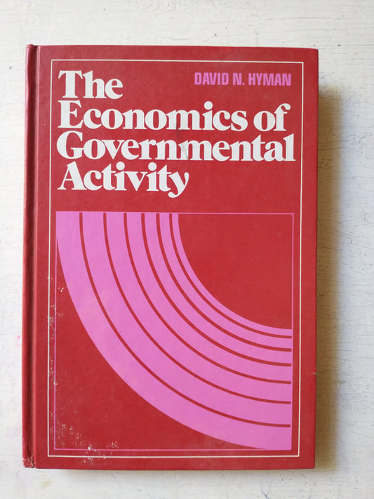 Libro usado en venta: The economics of governmental activity de David N. Hyman; editorial Little, Brown and company impreso en 1973.1