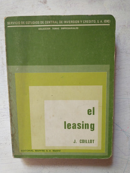 Libro usado en venta: El leasing de Jacques Coillot; editorial Mapfre realizamos envios a todo el mundo.1