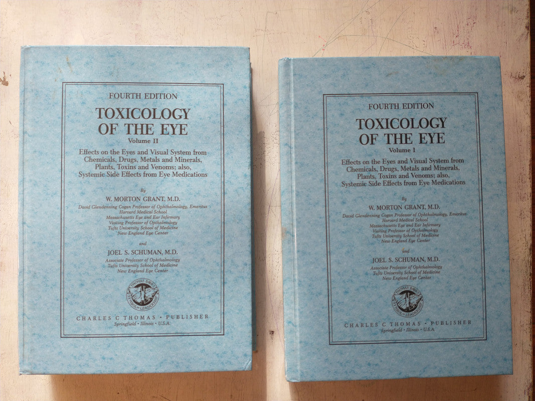 Libro usado en venta: Toxicology of the eye (2 Volumenes) de W. Morton Grant - Joel S. Schuman; editorial Charles C. Thomas impreso en 1993.1