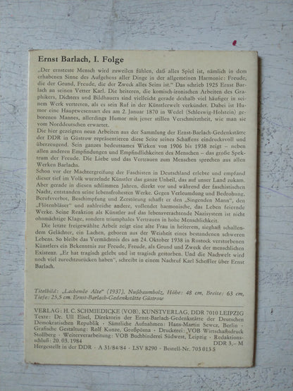 Libro usado en venta: Kunstdrucke de Ernst Barlach; realizamos envios a todo el mundo.2