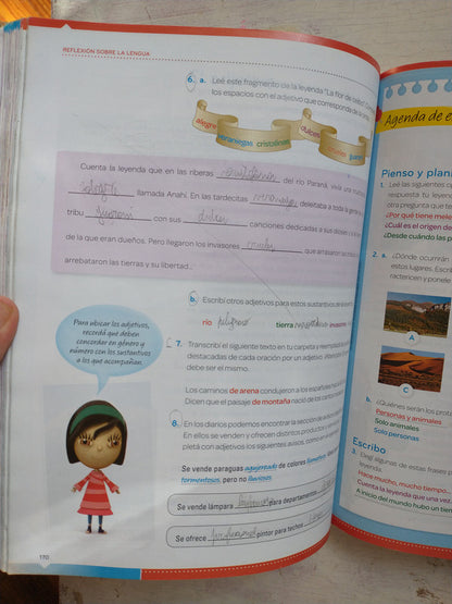 Libro usado en venta: Ciencias sociales y lengua - Practicas del lenguaje; editorial Santillana impreso en 2014 realizamos envios a todo el mundo.4