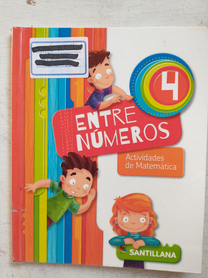 Libro usado en venta: Entre numeros 4: Actividades de matematica; editorial Santillana impreso en 2016 realizamos envios a todo el mundo.1