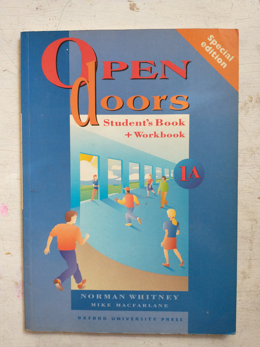 Libro usado en venta: Open doors - Student's book + workbook (1 A) de Norman Whitney - Mike Macfarlane; Oxford University Press impreso en 19981.1