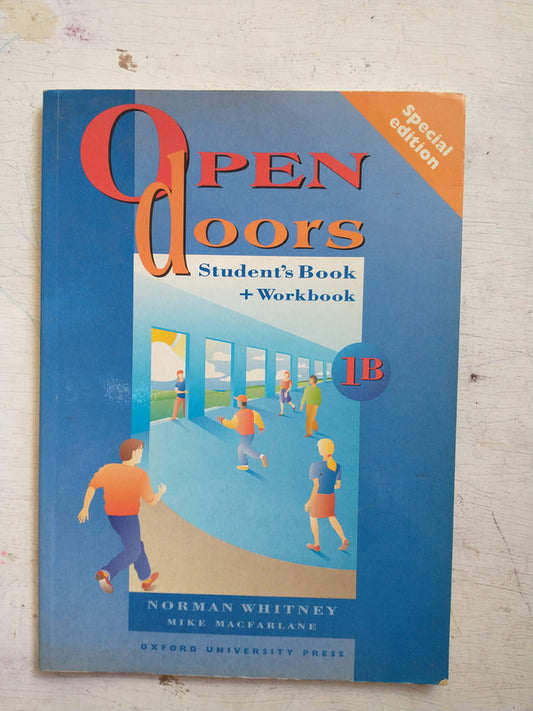 Libro usado en venta: Open doors - Student's book + workbook (1 B) de Norman Whitney - Mike Macfarlane; Oxford University Press impreso en 19981.1