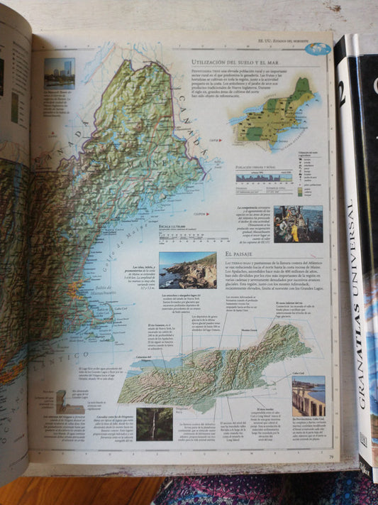 Libro usado en venta: Gran Atlas Universal - La tierra desde el satelite (2 Tomos); editorial AGEA impreso en 2003 realizamos envios a todo el mundo.2