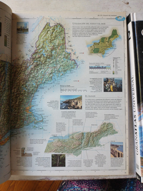 Libro usado en venta: Gran Atlas Universal - La tierra desde el satelite (2 Tomos); editorial AGEA impreso en 2003 realizamos envios a todo el mundo.2